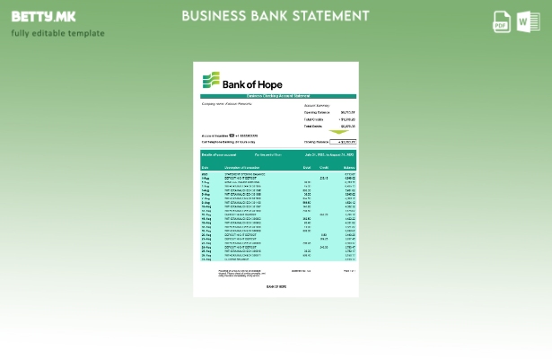 Модерен стил на компанијата Bank of Hope што го проверува изводот на сметката Ша